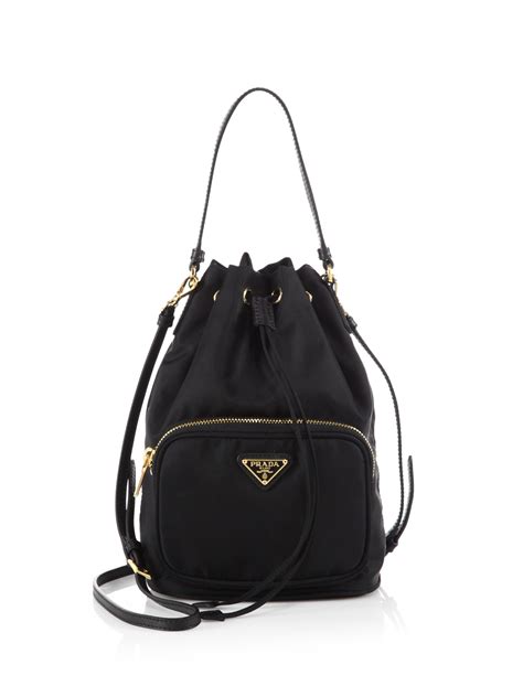 prada tess drawstring nylon pouch crossbody bag